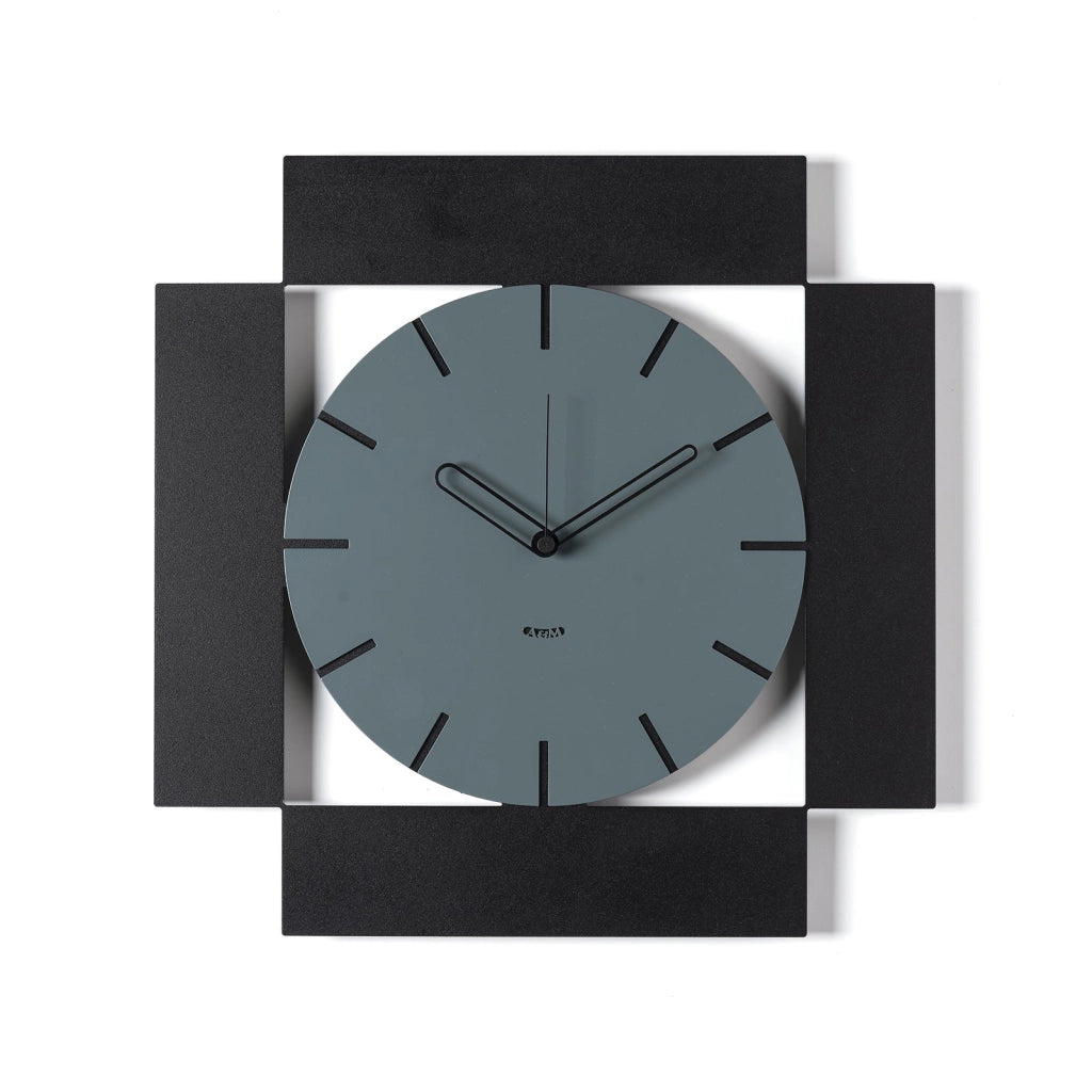 Orologio da parete minimal Radical Nero,petrolio