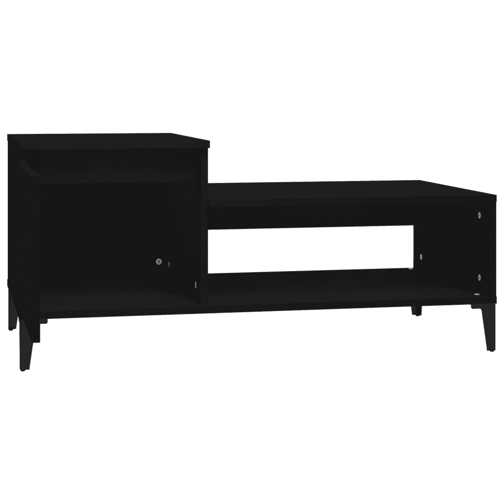 Tavolino da Salotto Nero 100x50x45 cm in Legno Multistrato 821133
