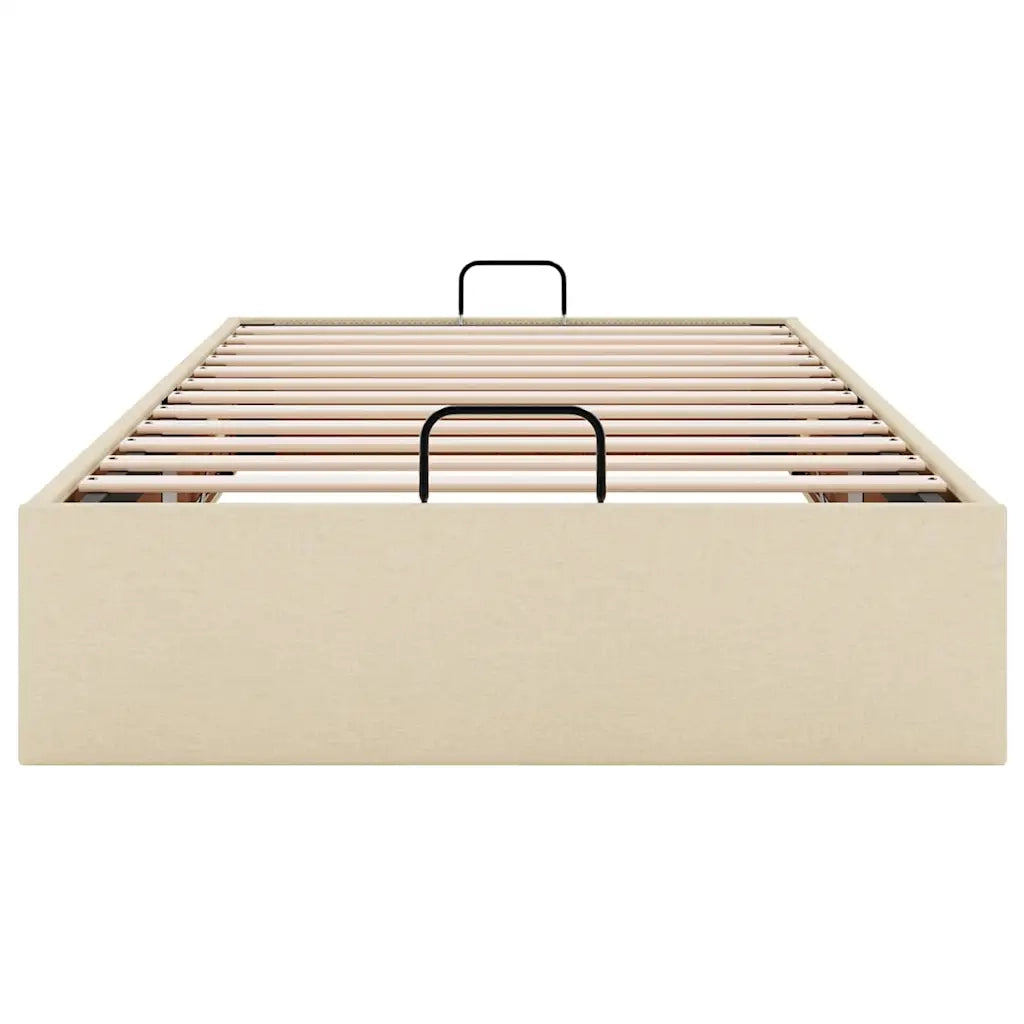 Struttura Letto Pouf senza Materasso Crema 80x200 cm in Tessuto 3310838