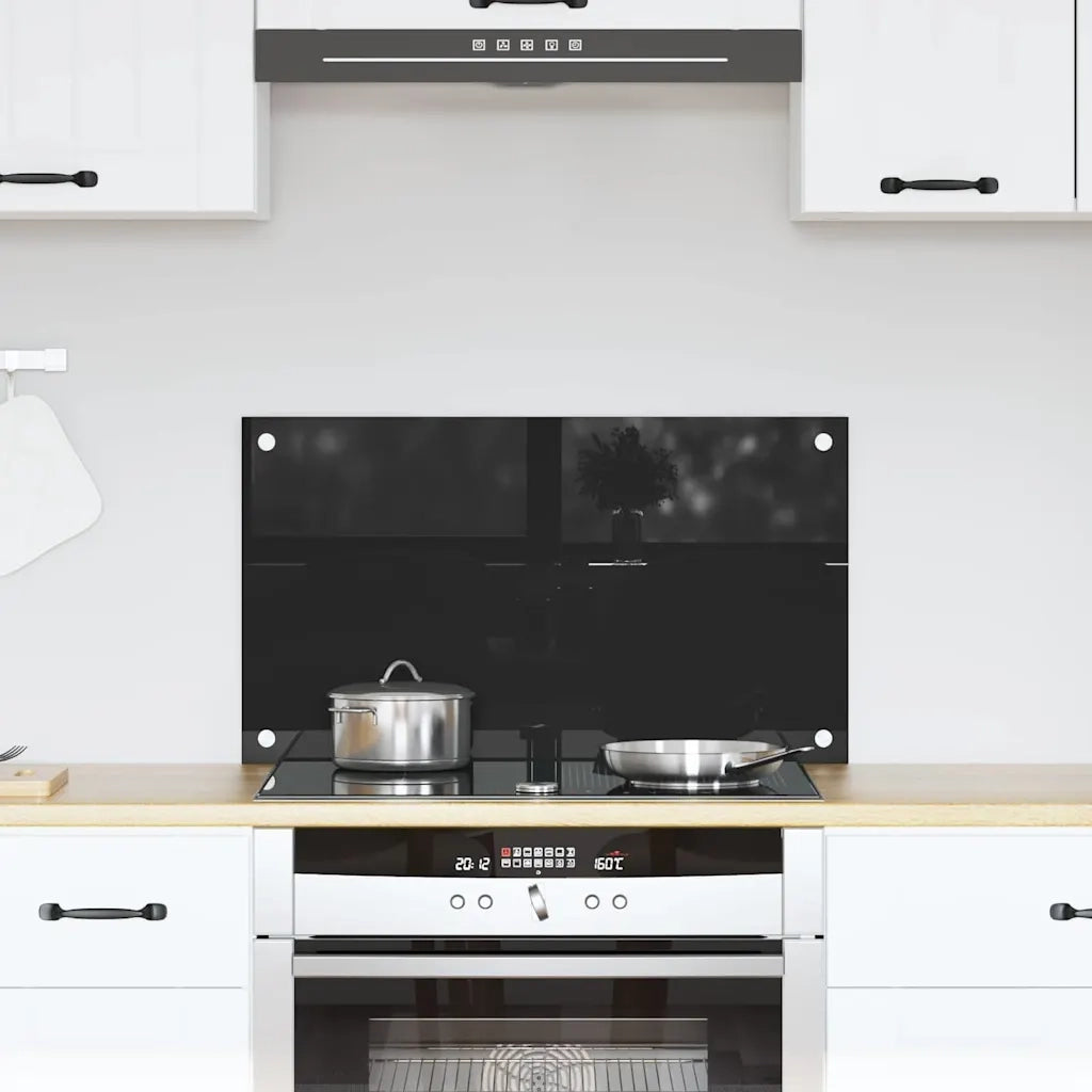 Schienale da cucina Nero 70 x 40 cm vetro temperato CFW6380412