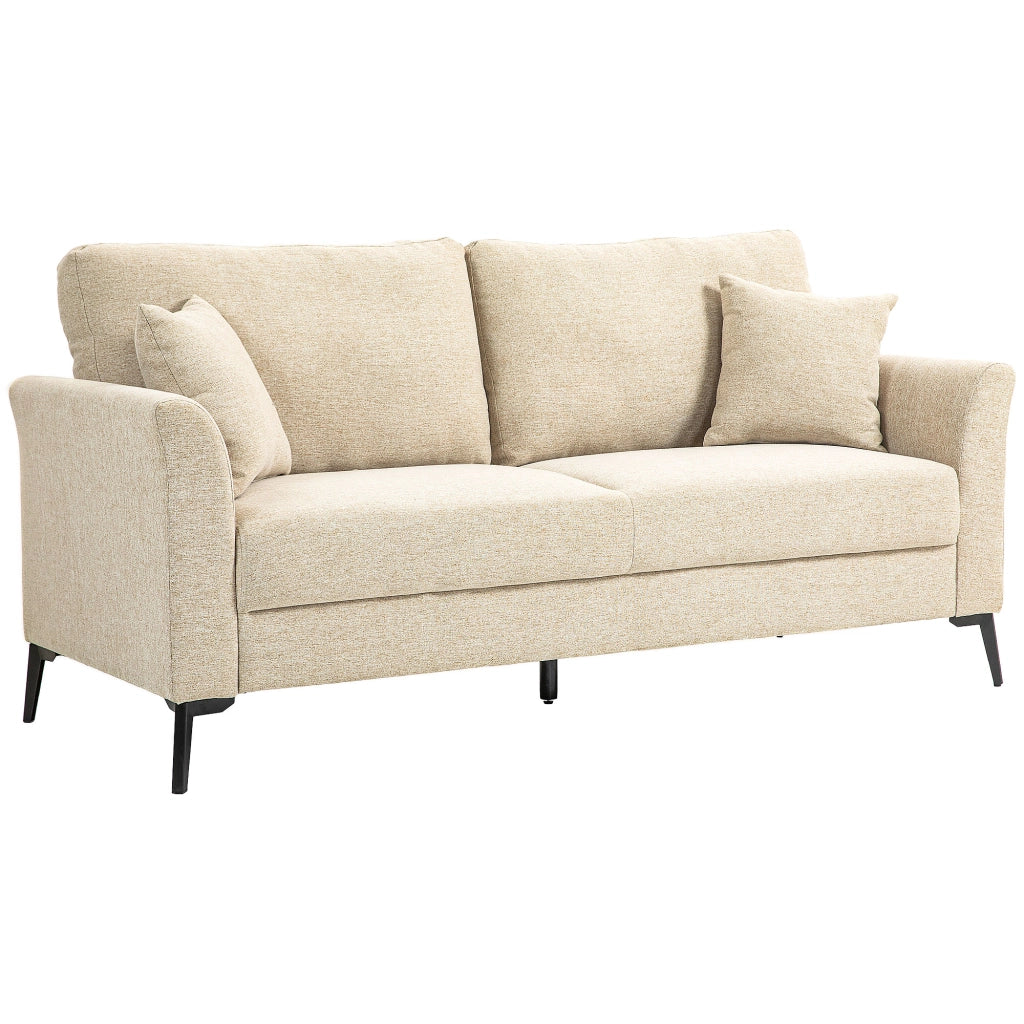 Divano 2 posti ¨C zephmum ¨C Tessuto antimacchia, beige, 179x80x89 cm