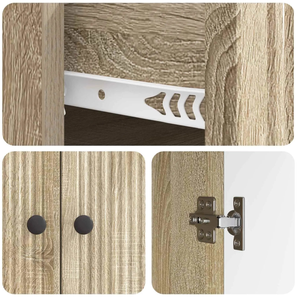 Credenza Rovere Sonoma 66 x 34,5 x 90 cm Legno ingegnerizzato 893947