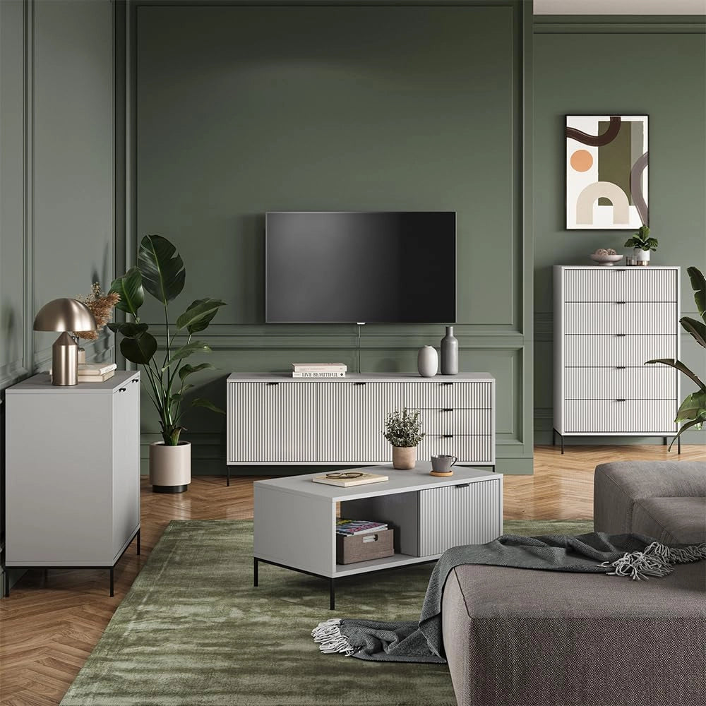 Appendiabiti da parete Eliza, Grigio, 43 x 120 cm