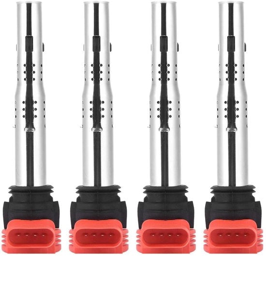 Bobine di Ricambio 4 Pezzi - Codice OEM 06E905115E - Materiale Plastica - Dimensioni 18x7 cm - Adatto per 2.0T/3.2L - 100% Nuovo - Bobina di Accensione