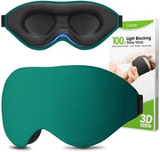 Slaapmasker periferico per laterali, progetto aggiornato 2025, occhiali da notte 3D bloccanti per uomo e donna, occhiali da sonno aderenti e respiranti senza pressione, cintura elastica regolabile, colore marino.