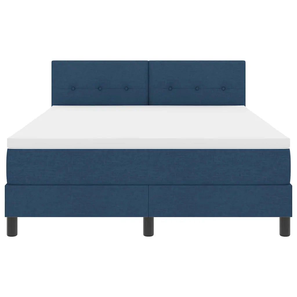 Letto a molle con testiera Blu 140 x 190 cm Tessuto 3338691
