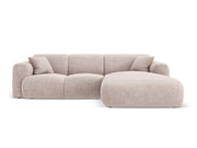 Cosmopolitan Design - Divano angolare destro "Nolio" 4 posti in ciniglia beige 