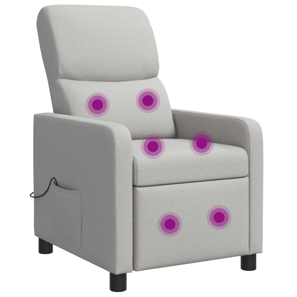 Divano Sedia-Poltrona Massaggiante Grigio Nuvola Tessuto 522166