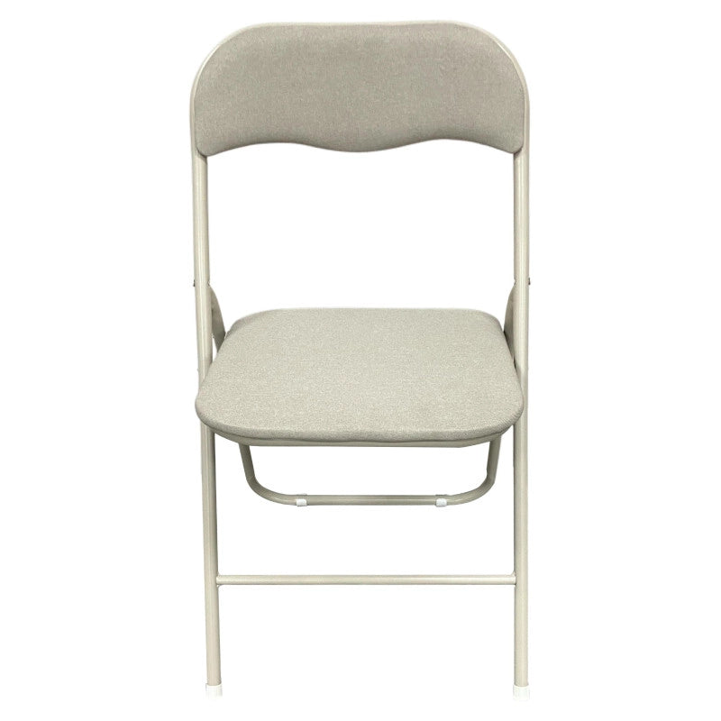 Set di 6 Sedie Pieghevoli Syria In Tessuto Poliestere Beige
