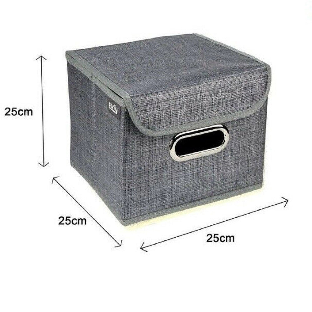 Trade Shop - Box Scatola Salvaspazio Portatutto Contenitore Organizer 25 X 25 X 25 Cm 69691 -