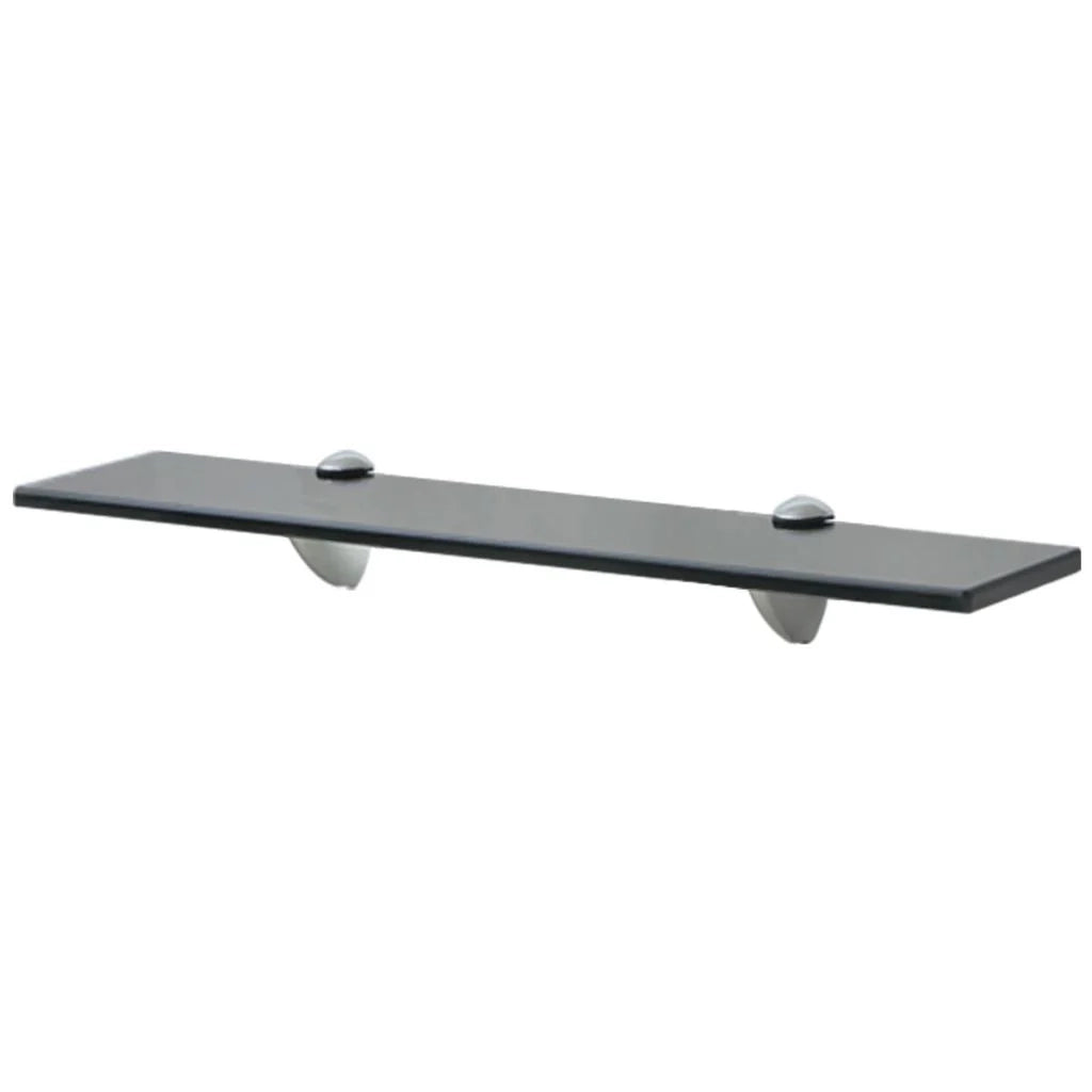 Mensola/armadietto in vetro da parete 50 x 20 cm spessore 8 mm nero 2702153/2