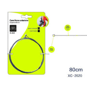 Trade Shop - Set 2 Pz Cavi Cavo Freno Anteriore Acciaio 80 Cm Attacco Universale Bici Xc-2620 -