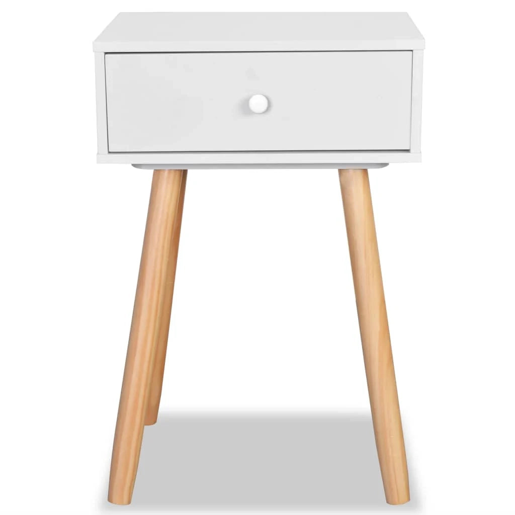 Set di 2 comodini comodini cassettiera mobili per camera da letto MDF 40 x 30 x 61 cm bianco 1402131/2