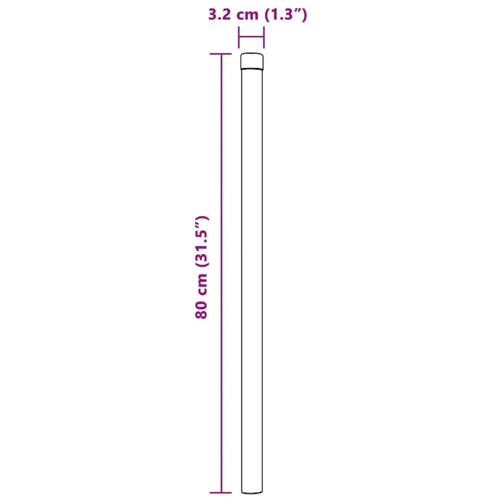 Palo della recinzione 12 pz Verde 80 cm CFW4559183