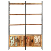 Libreria a 4 Livelli Legno Massello di Recupero 124x30x180 cm 284415