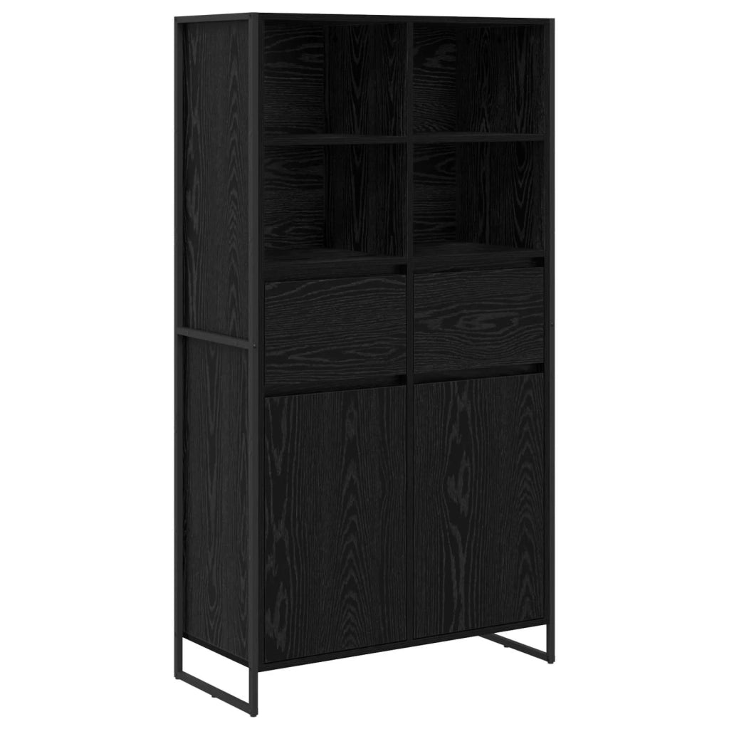 Credenza 2 pcs Rovere Nero 81 x 36 x 150.5 cm Legno multistrato 3403034