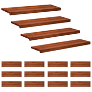 Tappeti per scale 16 pz 100 x 25 x 2 cm Marrone 3446439