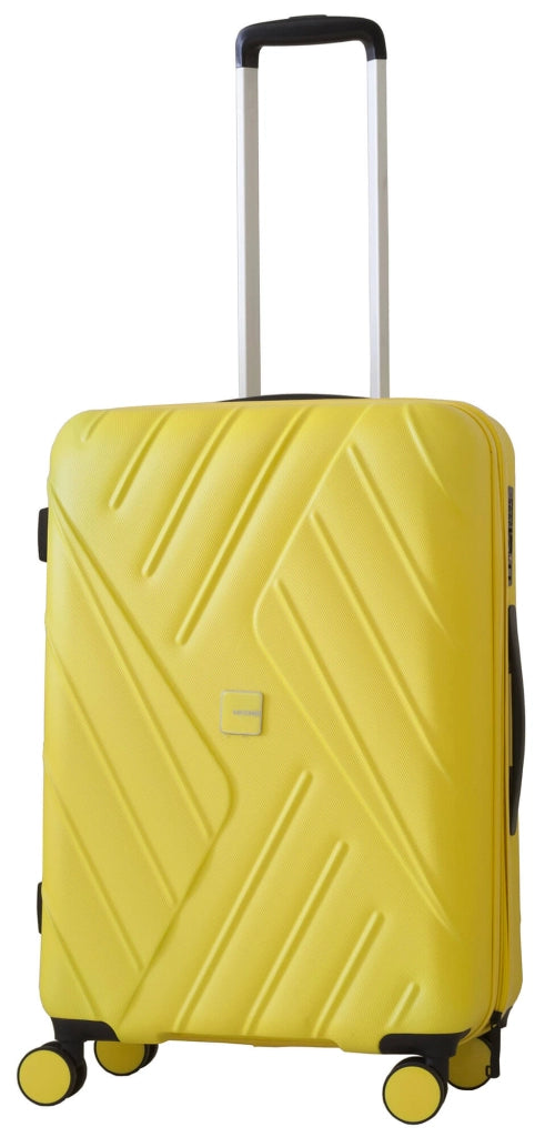Set 3 Valigie Trolley Rigide in ABS 4 Ruote TSA Ravizzoni Mojito Gialle