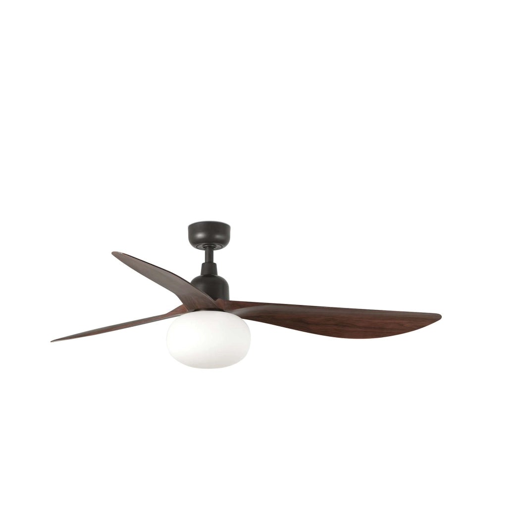 OUTWOOD L Ventilatore da soffitto de soffitto marrone/noce IP44 E27