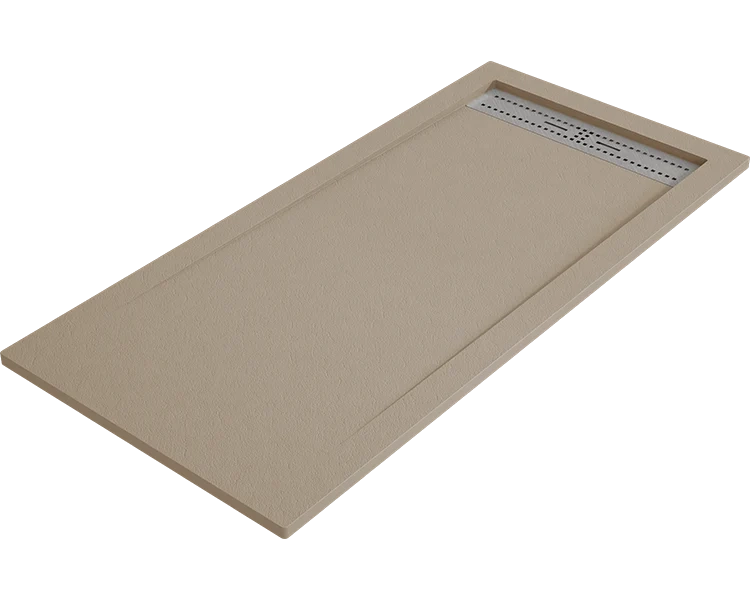 Piatto doccia BIDAI 80x110 cm Cuoio griglia in acciaio