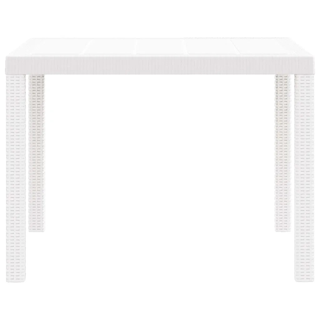 Tavolo da Giardino Bianco 100 x 100 x 73 cm polyrattan 871682