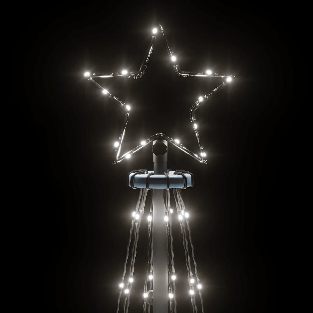 Albero di Natale a Cono Bianco Freddo 310 LED 100x300 cm cod mxl 22756