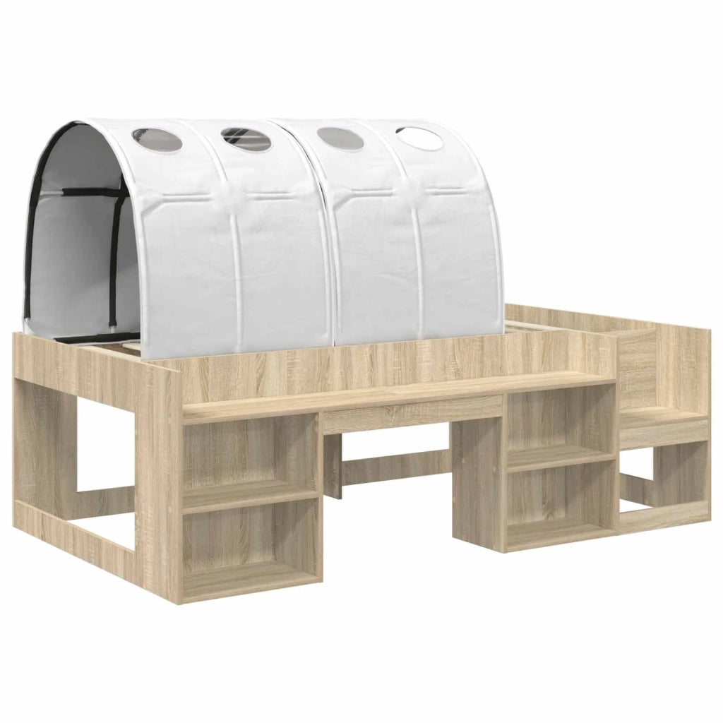Letto con Tunnel 3 pz Sonoma e Bianco Legno ingegnerizzato 3423593