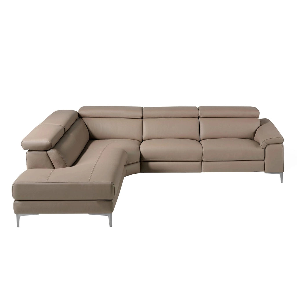 Divano relax chaise longue sinistra in pelle di visone
