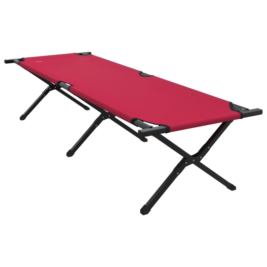 Letto Sole Pieghevole con Borsa di Trasporto Rosso 600D Tessuto Oxford