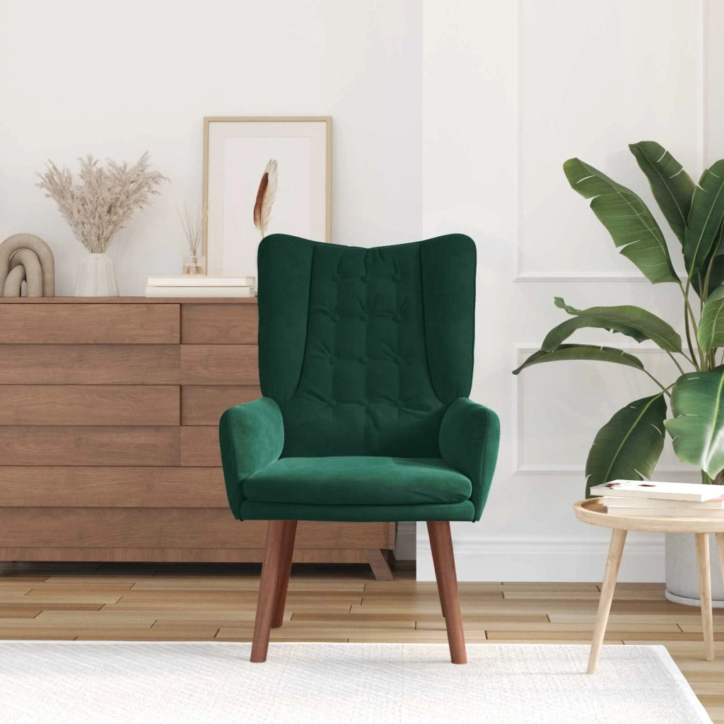 Divano Sedia-Poltrona Verde Scuro 63 x 67 x 94 cm Velluto 675700