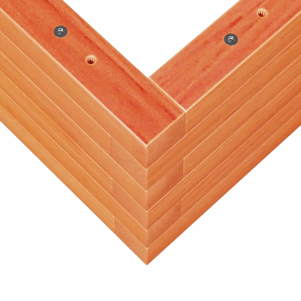 Fioriera | Cassetta per fiori | Vaso Giardino Marrone Cera 110x60x23 cm Legno Massello Pino