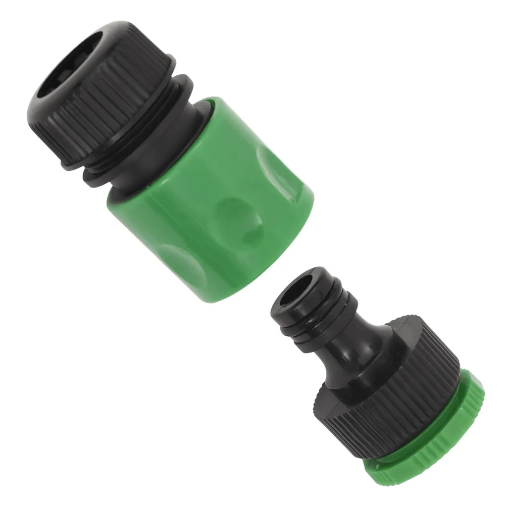 Set Tubo da Giardino con Raccordi Verde 0,75" 30 m in PVC CFW5073720