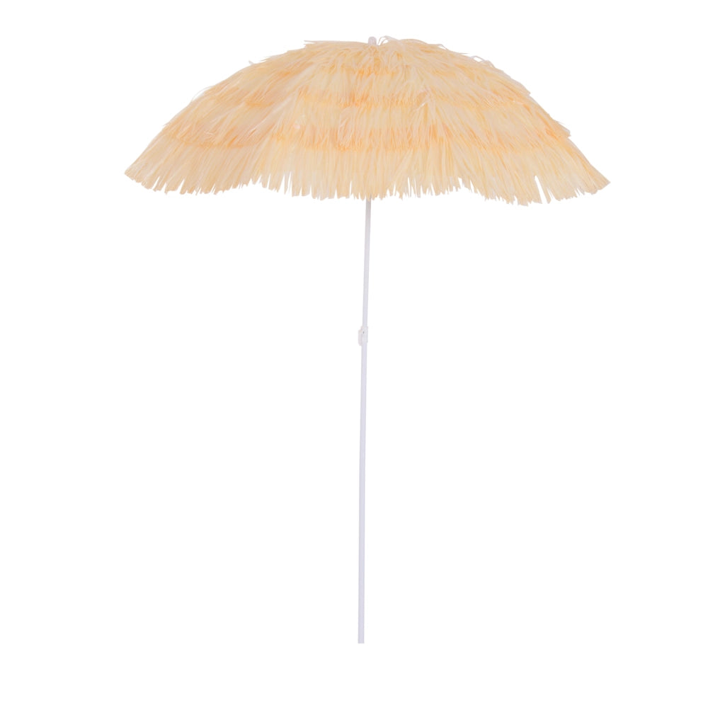 Ombrellone da Giardino Design Hawai ¨C zephmum ¨C 160 cm Raphia Artificiale Beige