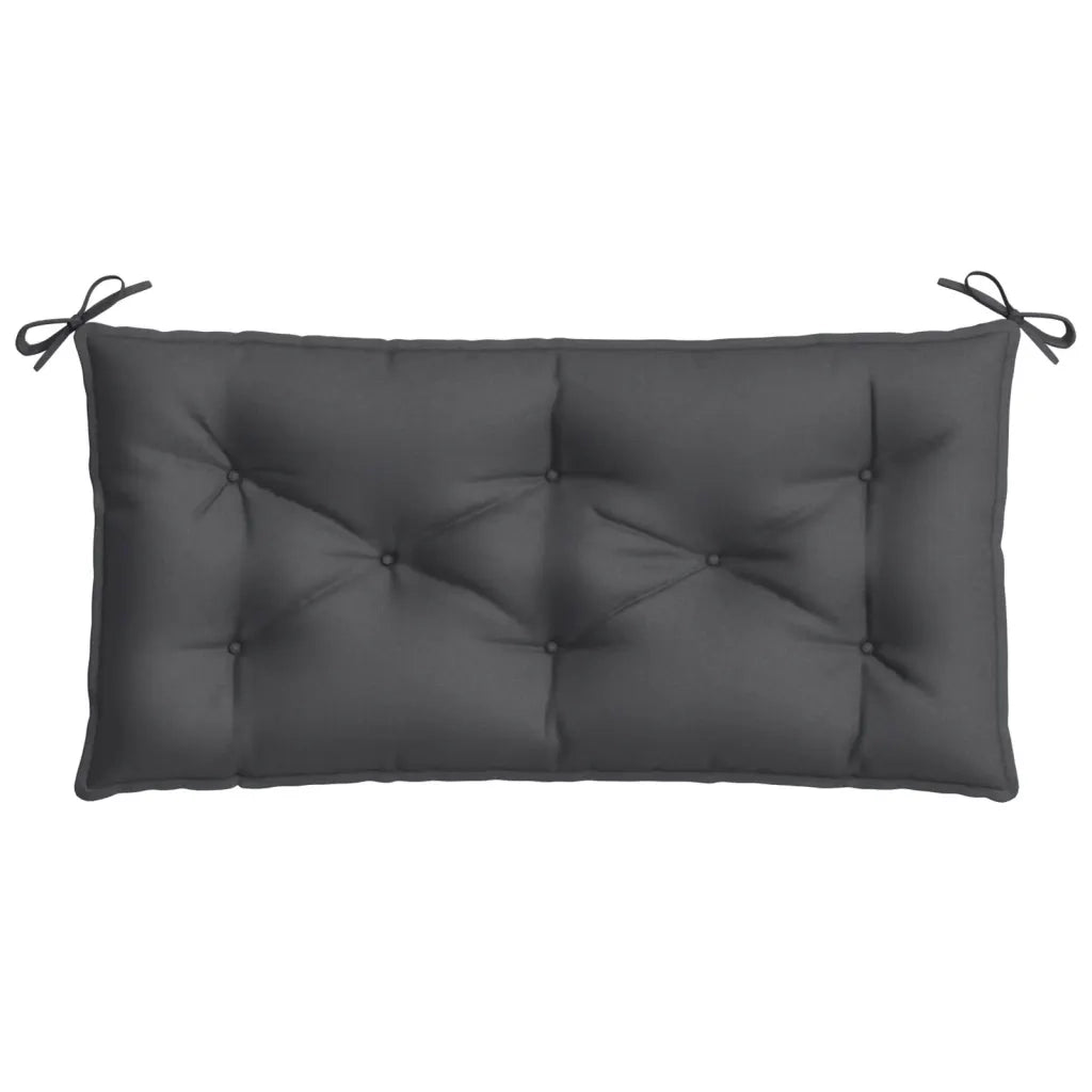 Cuscini Panca Giardino 2pz Antracite MÃ©lange 100x50x7cm Tessuto