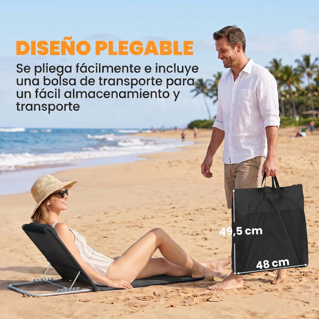 Divano 2 posti reclinabile con poggiatesta ¨C zephmum ¨C nero 134x48x33-43 cm