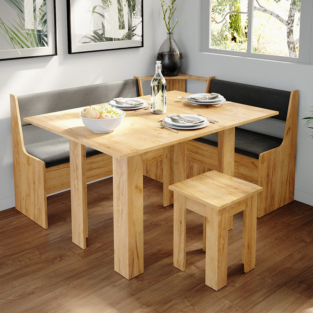 Vicco Tavolo da pranzo con sedia Quercia dorata 60 x 90 cm