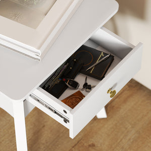 Tavolino da Salotto in Stile Francese 45x35x55 cm in MDF Bianco