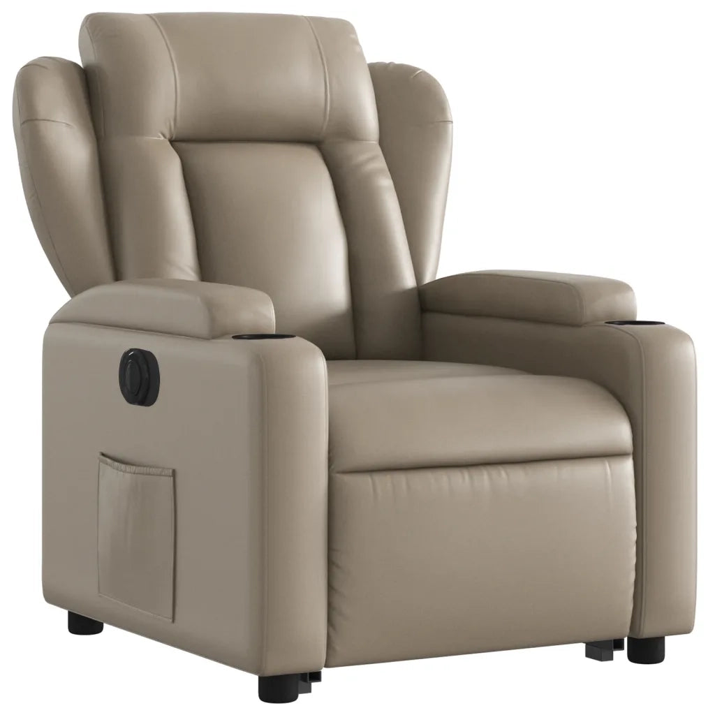 Poltrona Alzapersona Reclinante Elettrica Cappuccino Similpelle 3204564