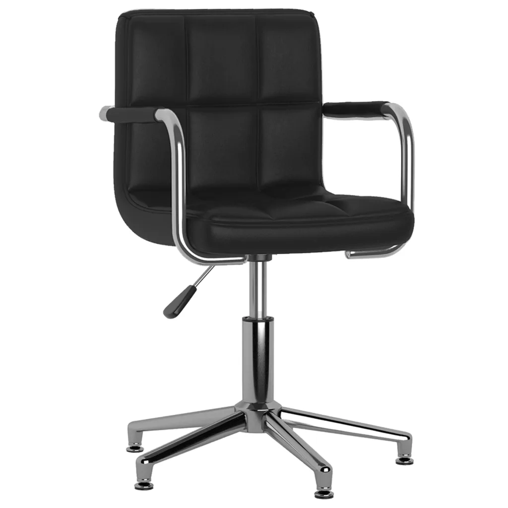 Sedia da Pranzo Girevole Nera in Similpelle cod mxl 55096