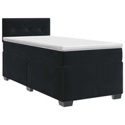 Letto box spring con materasso Nero 80 x 200 cm Velluto 3450604