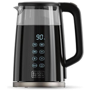 BLACK+DECKER BXKE2206E Bollitore Elettrico 2200 W 1 7 L 7 Temperature Regolabili Vetro Isolamento a Doppia Parete Base Rotante 360° Filtro Rimovibile colore Nero