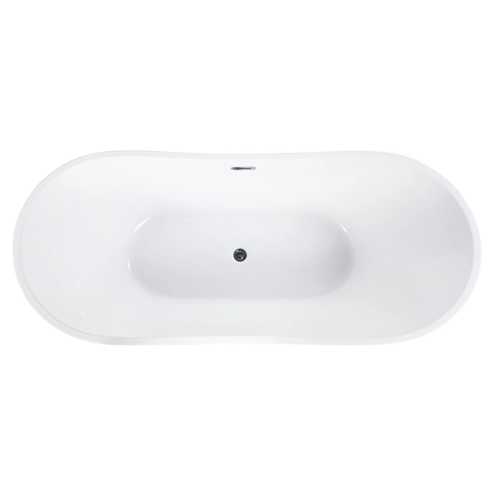 Vasca da Bagno Freestanding in Acrilico Sanitario Bianco 170 x 77 cm