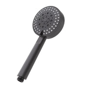 Doccino tondo 25,5cm nero opaco multigetto a getti concentrici in ABS anticalcare Hidra