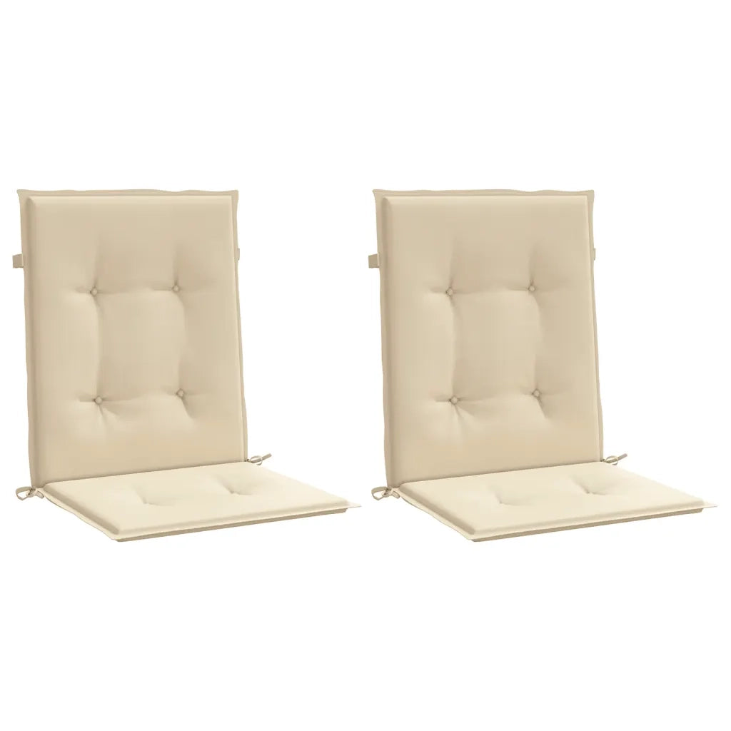 Cuscini per Sedia 2 pz Beige 100x50x3 cm in Tessuto Oxford 47564