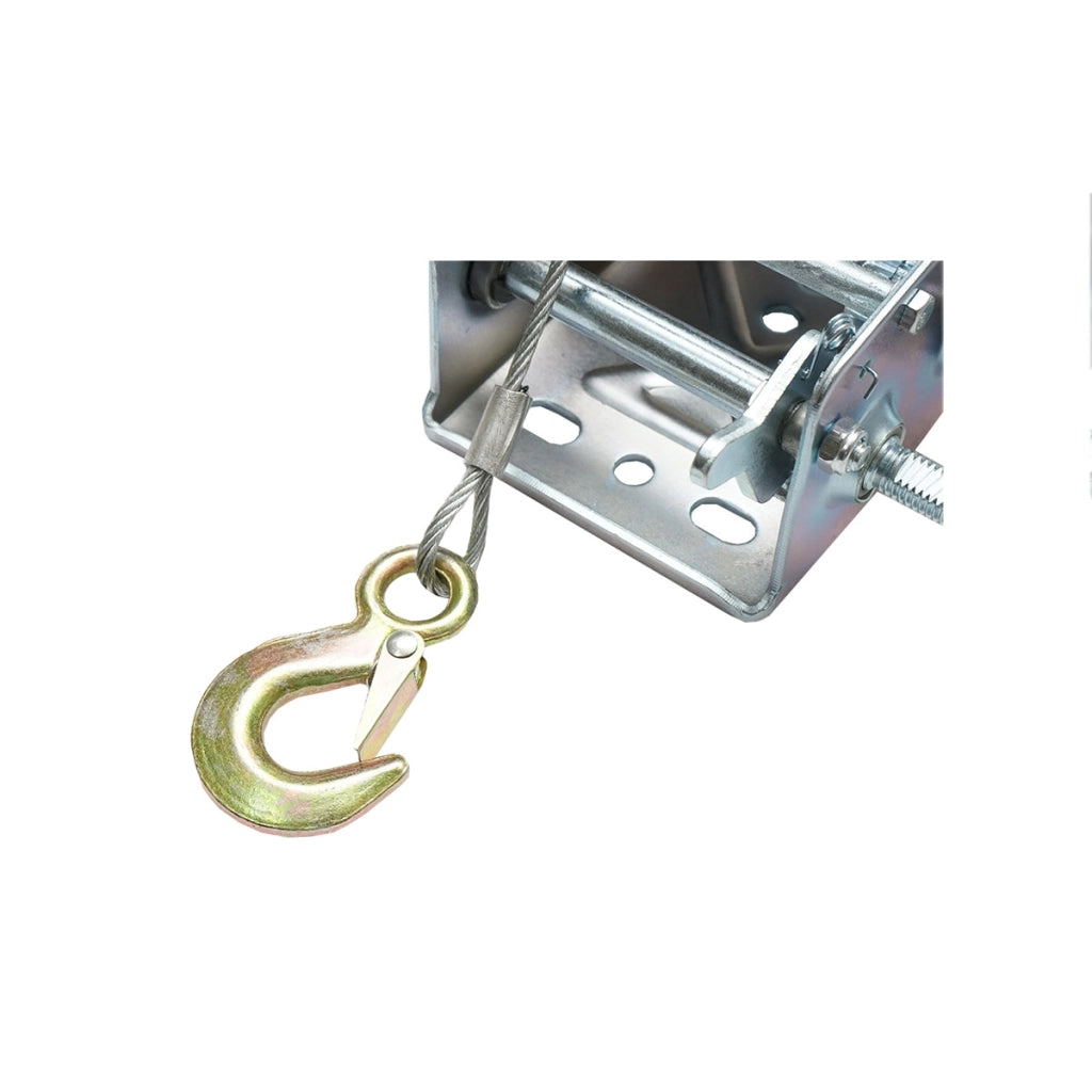 Verricello manuale da 900 kg con cavo d'acciaio da 4,8 mm x 10 m