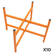 Cavalletti Porta Malta x10 500mm Acciaio Pieghevole con Kit di Fissaggio