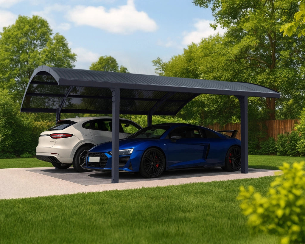 Carport Doppio in Alluminio Arizona Wave 6 X 5   m