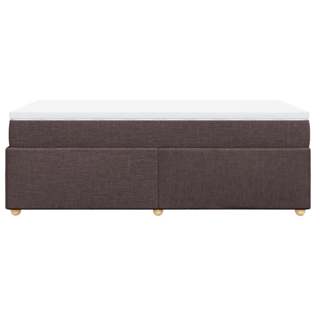 Giroletto a Molle con Materasso Marrone Scuro 100x200cm Tessuto 3285355
