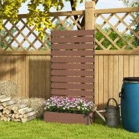 Fioriera rialzata con griglia per piante rampicanti, bacino per fiori da 64L, legno composito-plastica e alluminio