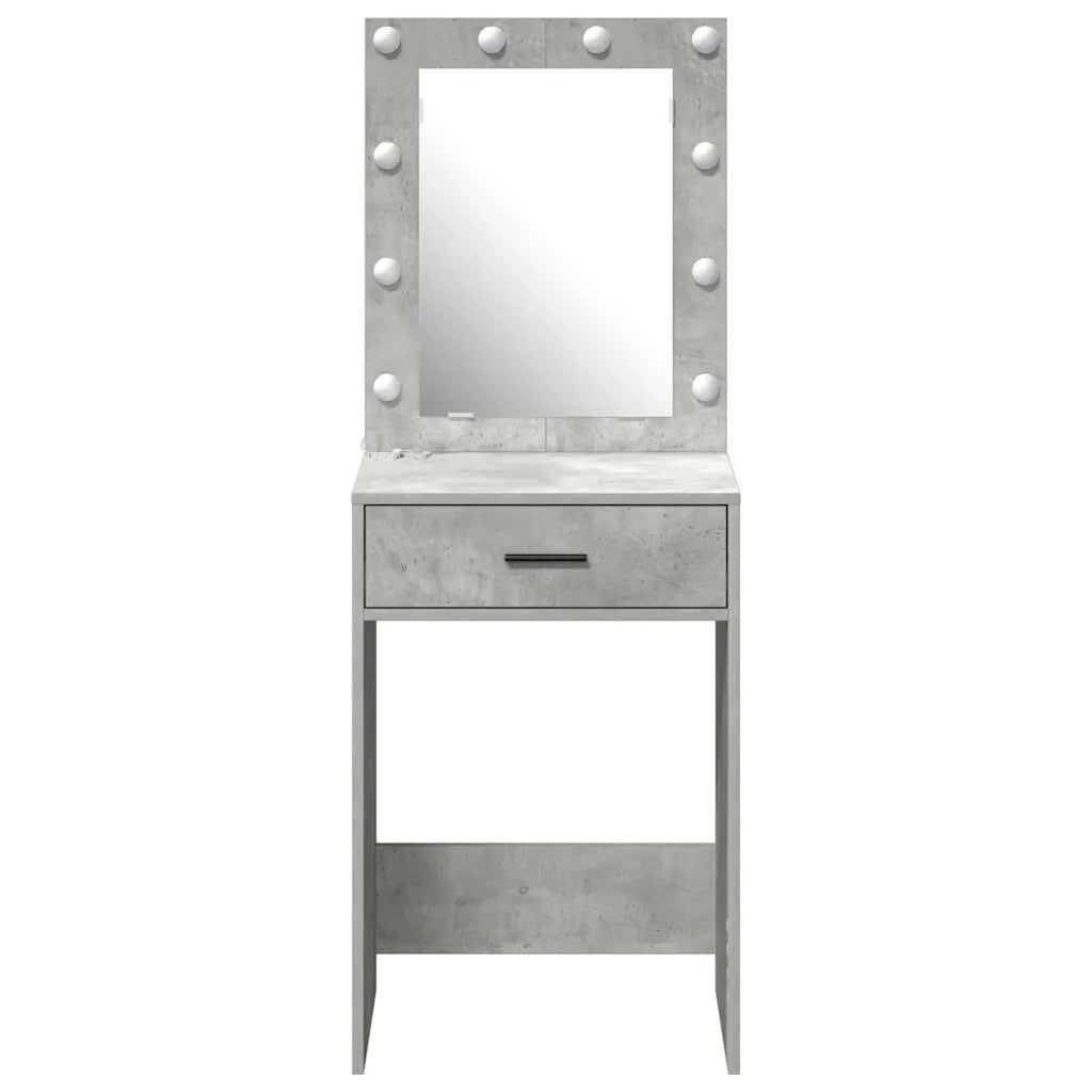 Tavolo da Trucco con cassetto Grigio cemento 50 x 41 x 135 cm 865040